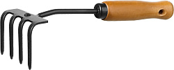  GRINDA PROLine. Грабли 4-хзубые с деревянной ручкой 64х100х270мм 