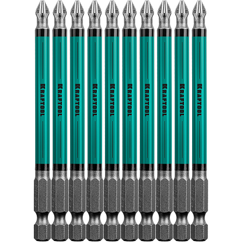  Биты PH2, 100 мм, тип хвостовика E 1/4", 10 шт в блистере KRAFTOOL 