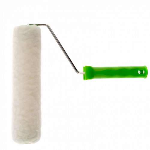 Валик из натурального меха с ручкой, 250 мм, ворс 12 мм, D-48 мм // СИБРТЕХ 