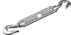  Талреп STAYER "MASTER" DIN 1480, крюк-крюк, оцинкованный, М10, 6 шт 