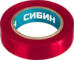  Изолента ПВХ, 10м х 15мм, красная СИБИН 