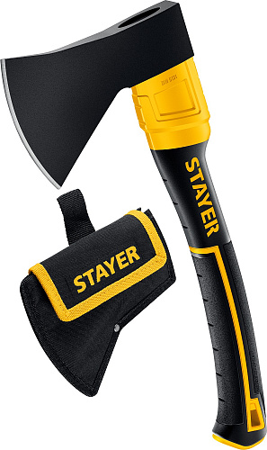  Кованый топор STAYER FIBERGLASS, 600/800 г, с чехлом, 350 мм 
