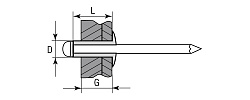  Нержавеющие заклепки Inox, 4.0 х 8 мм, 1000 шт, KRAFTOOL 