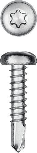 Нержавеющие саморезы DS-P с полукруглой головкой, 19 х 4.2 мм, 450 шт, KRAFTOOL 
