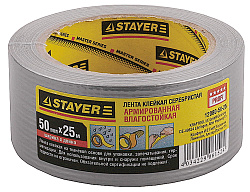  Лента STAYER "MASTER" "UNIVERSAL" клейкая,армированная, влагостойкая. 48мм х 25м, металлик 
