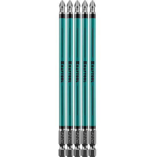  Биты PH2, 150 мм, тип хвостовика E 1/4", 5 шт в блистере KRAFTOOL 