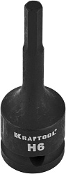  Головка торцовая H6 ударная (1/2"), HEX, Cr-Mo, фосфатированная, KRAFTOOL "INDUSTRIE QUALITAT" 