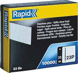  Гвозди супертвердые, закаленные тип 23P, RAPID 35 мм,10000 шт 5001362 
