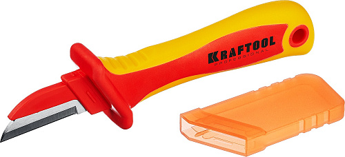  Диэлектрический, прямой нож электрика Kraftool KN-1 45401 