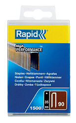  Скобы закаленные супертвердые узкие Rapid тип 90 35 мм 1500 шт. 5000126 
