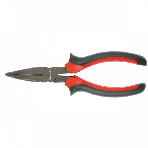  Длинногубцы Black Nickel, 200 мм, изогнутые, двухкомпонентные рукоятки// MATRIX 