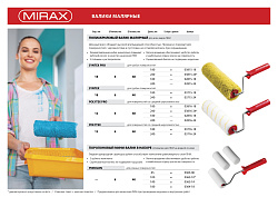  Валик малярный SYNTEX, 240 мм, d=40 мм, ворс 18 мм, ручка d=6 мм, MIRAX 