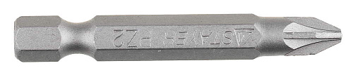  Биты STAYER "PROFI", хвостовик E 1/4", PZ2, 50мм, 2шт 