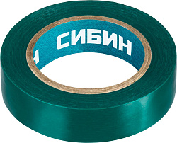  Изолента ПВХ, 10м х 15мм, зеленая СИБИН  