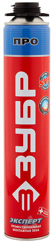  Пена ЗУБР "ЭКСПЕРТ" ПРО, профессиональная,монтаж.,пистолетная,всесезонная,750мл (3шт) 