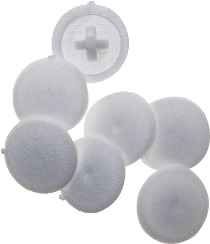  Заглушка декоративная ЗУБР под шуруп, цвет белый, шлиц №2, ТФ6, 40шт 