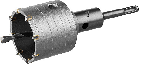  Коронка буровая 68мм, коническая посадка центрирующего сверла, в сборе, ЗУБР 