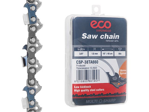  Цепь 40 см 16" 3/8" 1.6 мм 60 зв. 38TA (в пласт. боксе) ECO 