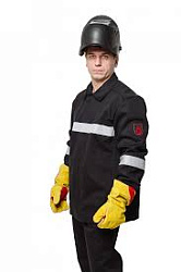  Костюм сварщика WORKER (3 кл.защиты) КСв №124 W, черный 
