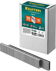  Скобы для степлера узкие тип 55 20 мм, 5000 шт KRAFTOOL 