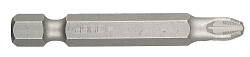  Биты кованые, PZ3, 50мм, 2шт хромомолибденовая сталь, тип хвостовика C 1/4", ЗУБР "МАСТЕР" 