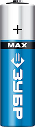  Батарейка щелочная 1.5 В, тип АА, 2 шт, Зубр Turbo-MAX 59206-2C_z01 
