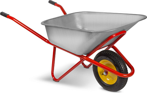  Тачка 110л одноколёсная строительная усиленная (красная), без колёс  МИ 