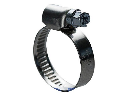  Хомут червячный 16-27 мм, нерж.сталь (W2), DIN 3017 (5 шт в зип-локе) STARFIX 