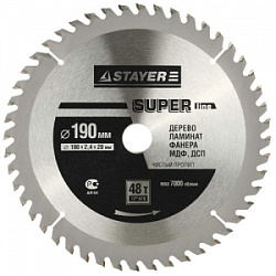  Диск пильный "SUPER-Line" по дереву, 210х30мм, 48Т STAYER MASTER 