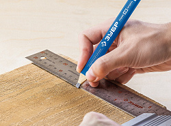  Карандаш профессиональный строительный КСП 180 мм ЗУБР (12 шт) 