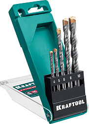  KRAFTOOL EXTREME 5 шт: 4-5-6-8-10 мм набор сверл по бетону, 3-х гранный хвостовик 