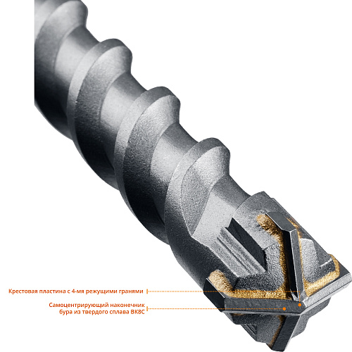  Бур по бетону SDS-max 38 x 610 мм, ЗУБР Профессионал 