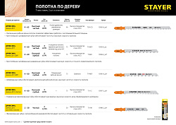  Полотна для эл/лобзика по дереву,ДВП,ДСП,EU-хвост.,шаг 3 мм,75 мм,2 шт.STAYER 15987-3_Z02  