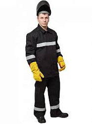  Костюм сварщика WORKER (3 кл.защиты) КСв №124 W, черный 