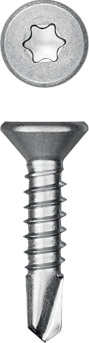  Нержавеющие саморезы DS-C с потайной головкой, 16 х 4.2 мм, 500 шт, KRAFTOOL 