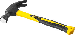  Молоток-гвоздодер STAYER "PROFESSIONAL" с фиберглассовой рукояткой, 560г 