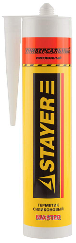  Герметик STAYER "MASTER" универсальный, силиконовый, прозрачный, 260мл 
