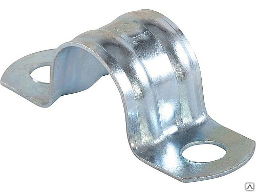  Скоба креп. метал. оцинк. d38-40 мм двухлап.Fortisflex ( 1упак.50шт.) 