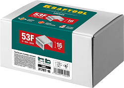  KRAFTOOL 16  мм скобы для степлера плоские тип 53F, 5000 шт 