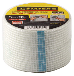  Серпянка самоклеящаяся FIBER-Tape, 5 см х 10м, STAYER Professional 1246-05-10 