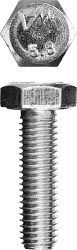  Болт с шестигранной головкой М10x35мм, ГОСТ 7798-70, кл.пр. 5.8, оцинк., 5кг ЗУБР "МАСТЕР" 