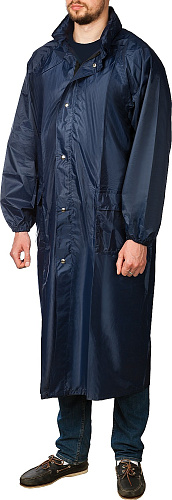  Плащ-дождевик STAYER 11612-52, нейлоновый на молнии, синий цвет, размер 52-54 