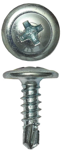  Саморез с пресшайбой 4,2 х 16 мм сверло, 500 шт. ЗУБР 