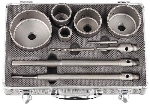  Набор буровых коронок (5 шт.) с державками SDS-PLUS и SDS-MAX Зубр 29185-H10 