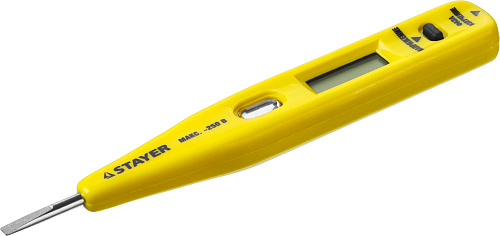  Тестер напряжения STAYER "MASTER" цифровой со световым индикатором, 12-220В, 125мм 
