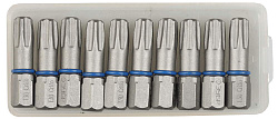  Биты торсионные кован., обточенные, хромомолибденовая ст., хв. C1/4", T30, 25мм, ЗУБР "ЭКСПЕРТ" 10шт 