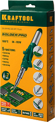  KRAFTOOL SolderPro 120K 30-120Вт 1300°С горелка, фен, пьезоподжиг, набор 10-в-1, Газовый паяльник 