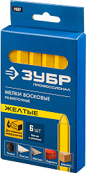  Разметочные восковые мелки Зубр МВР желтые, 6 шт, 06330-5 