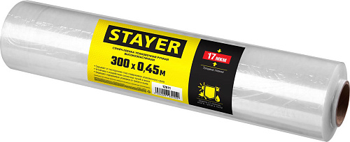  Стрейч-пленка упаковочная STAYER 300м х 450мм, 17мкм 12611 