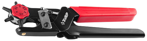  Дырокол ЗУБР "МАСТЕР" револьверный для кожи, усиленный, 6-в-1, 2-4,5мм 